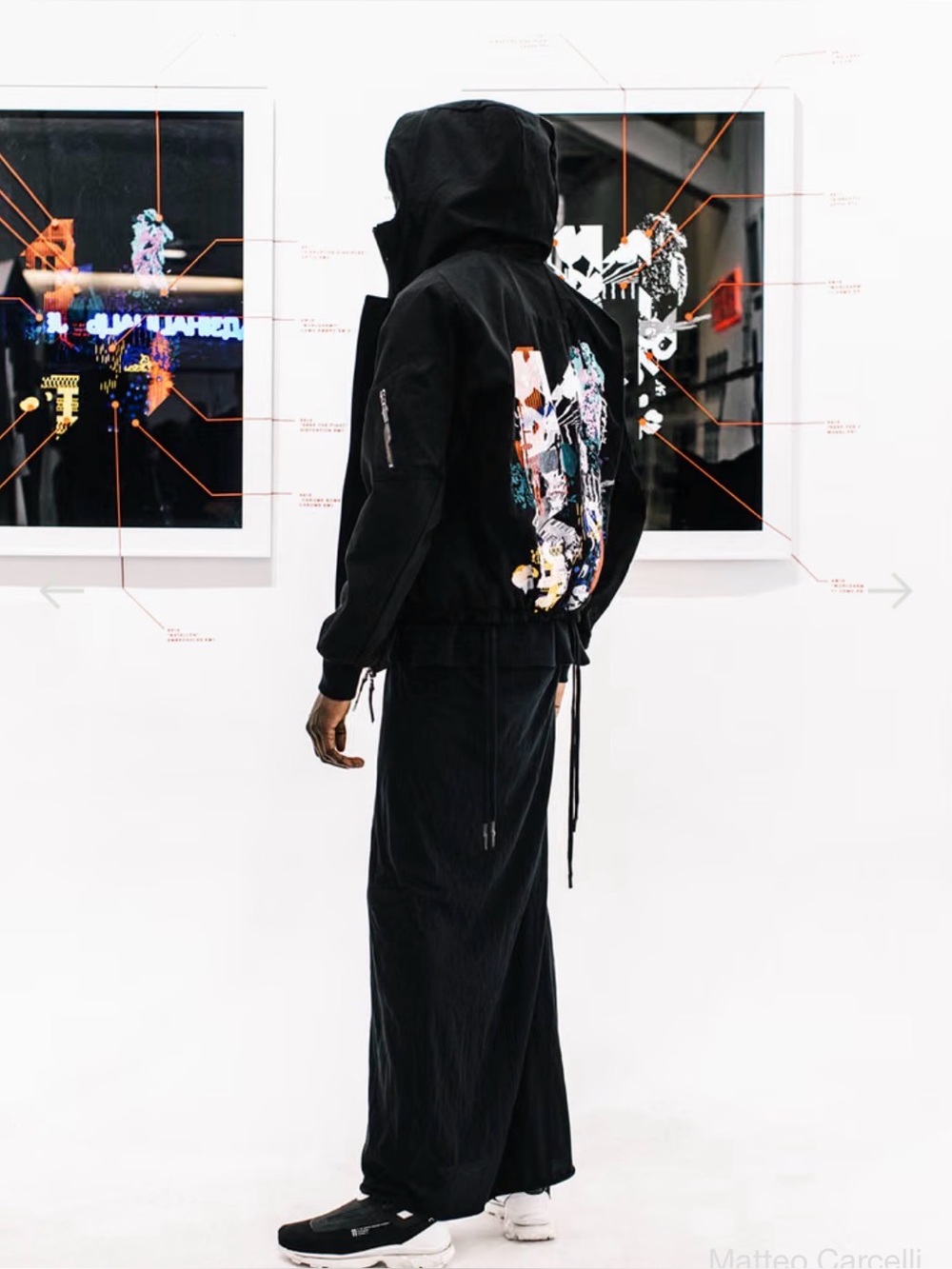 Boris Bidjan Black Hooded sweatshirt